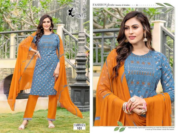 Kinti Sabhyata Rayon Regular Kurti With Bottom Dupatta Collection